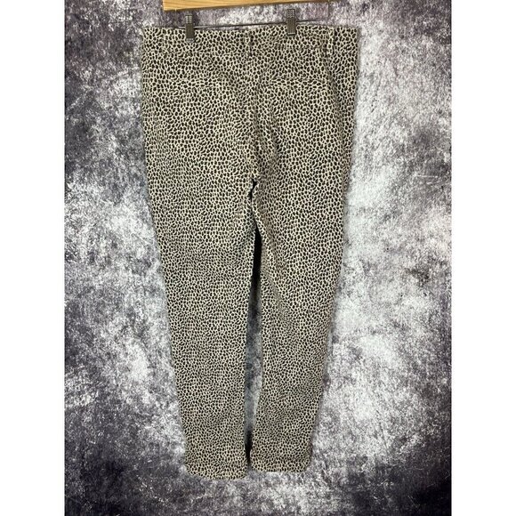 Soft Surroundings Jeans Women’s 12 High Rise Skinny Ankle Leopard Funky Artsy - Picture 9 of 13